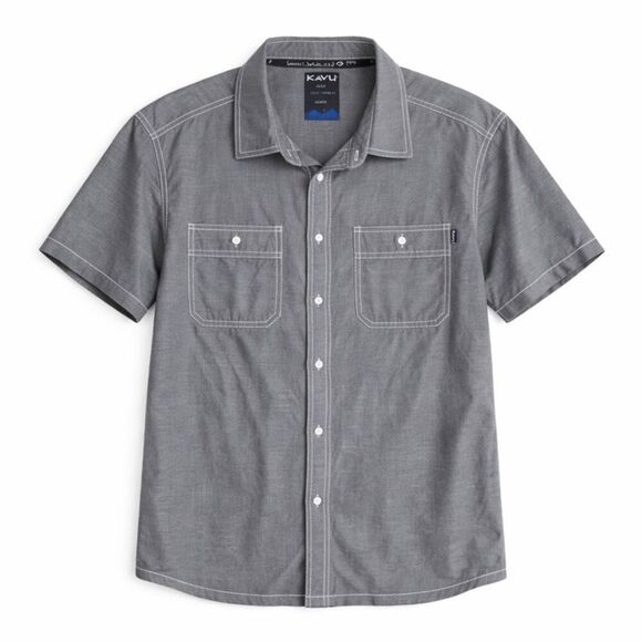 KAVU Other - KAVU Gray Short Sleeve Button Down Shirt XXL Outdoor Casual